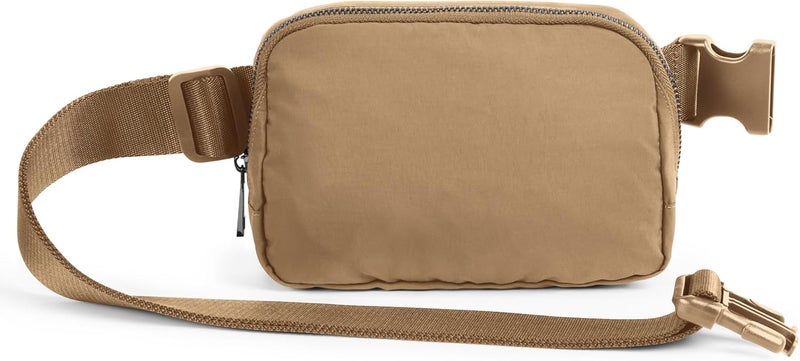 ODODOS Unisex Mini Belt Bag with Adjustable Strap Small Fanny Pack for Workout Running Traveling Hiking, Caramel - Image 3